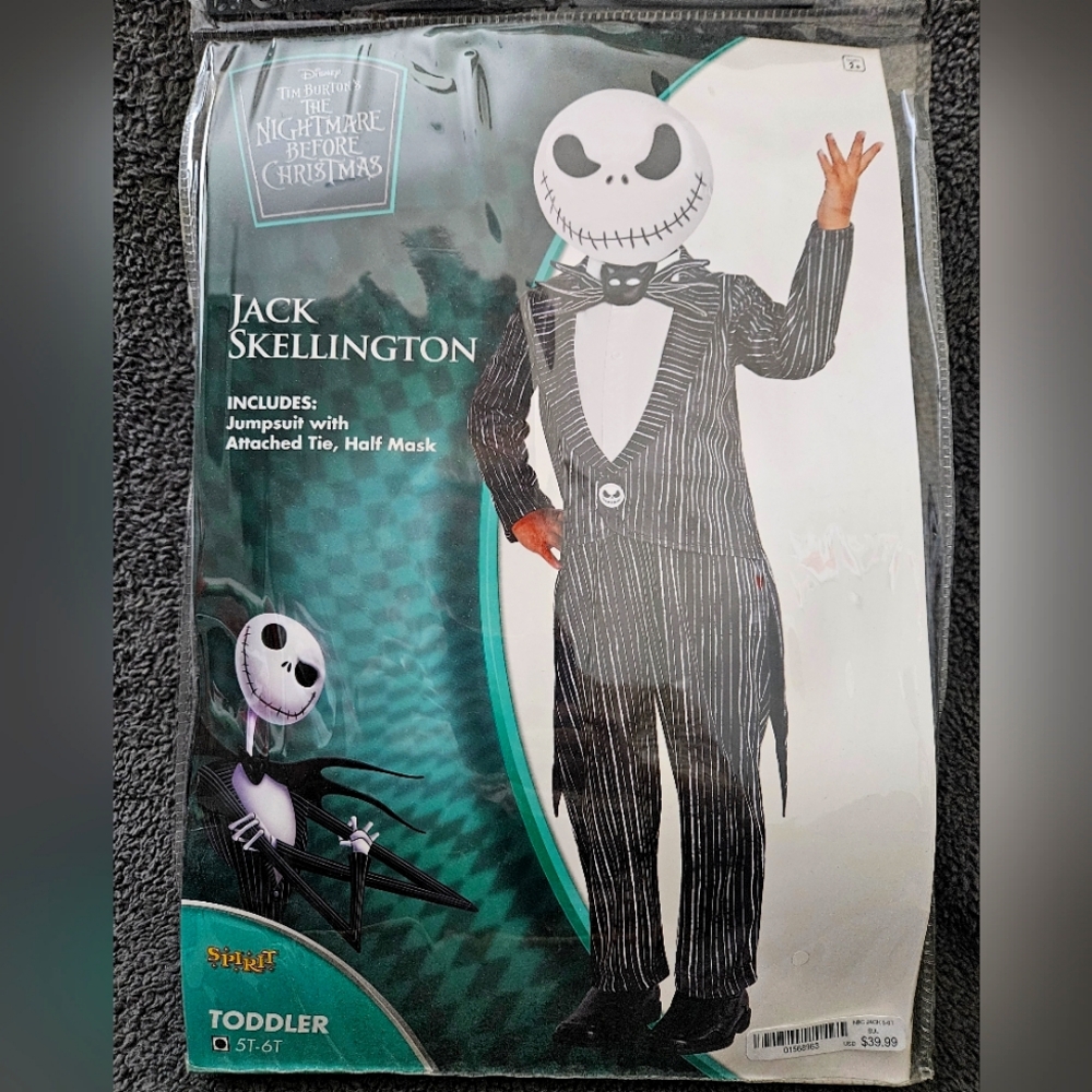Jack Skellington Costume children's sz 5t-6t